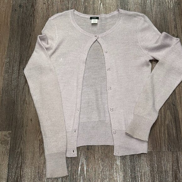 J. Crew Sweaters - JCrew | Cardigan Sweater w/Clear Buttons | Lavender | Size M